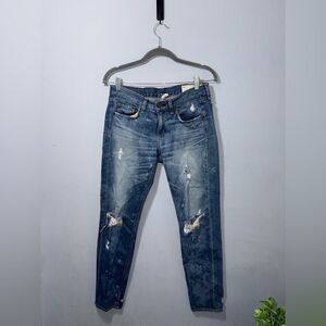 Rag & Bone women's distressed denim boyfriend jeans size 24 EUC